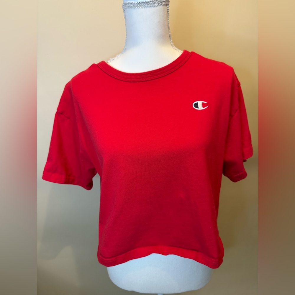 Champion Red Boxy Crop T-Shirt